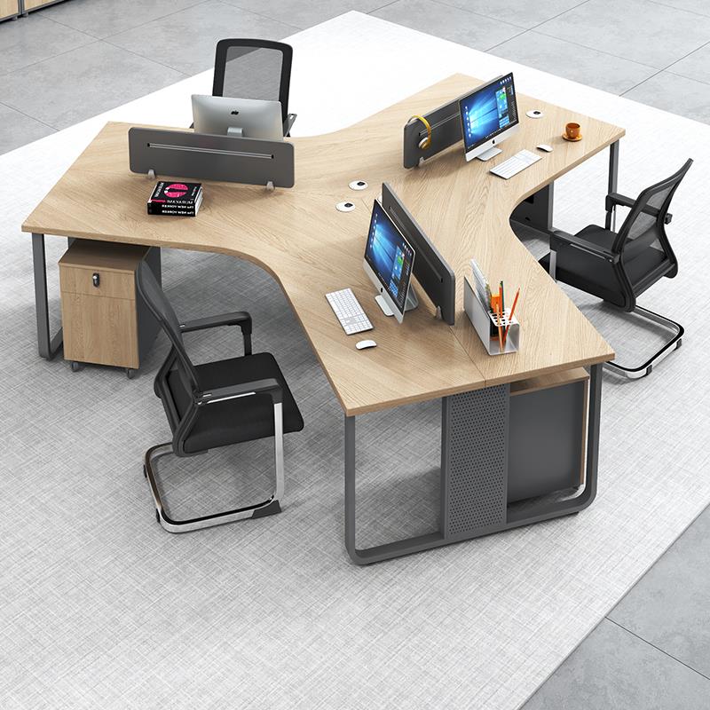 办公室职员办公桌3人6人位电脑卡座创意员工办公桌椅组合简约现代