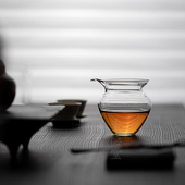 圭隐堂日式 简约耐热加厚玻璃公道杯家用大号公杯分茶器茶海泡茶杯