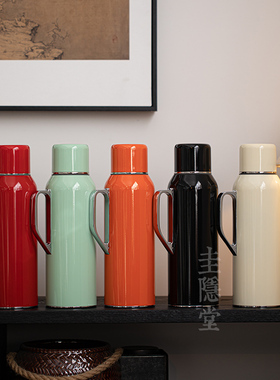 圭隐堂316不锈钢焖茶壶保温壶机械温显焖泡壶便携热水暖壶传家壶