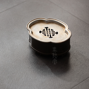 圭隐堂手工古锡壶承高档家用复古做旧储水干泡茶盘茶具茶托盘茶台