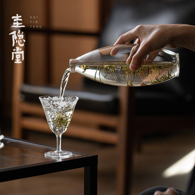 圭隐堂耐热玻璃冷泡壶冷萃壶北欧风热泡瓶家用多功能酒瓶器酒具瓶