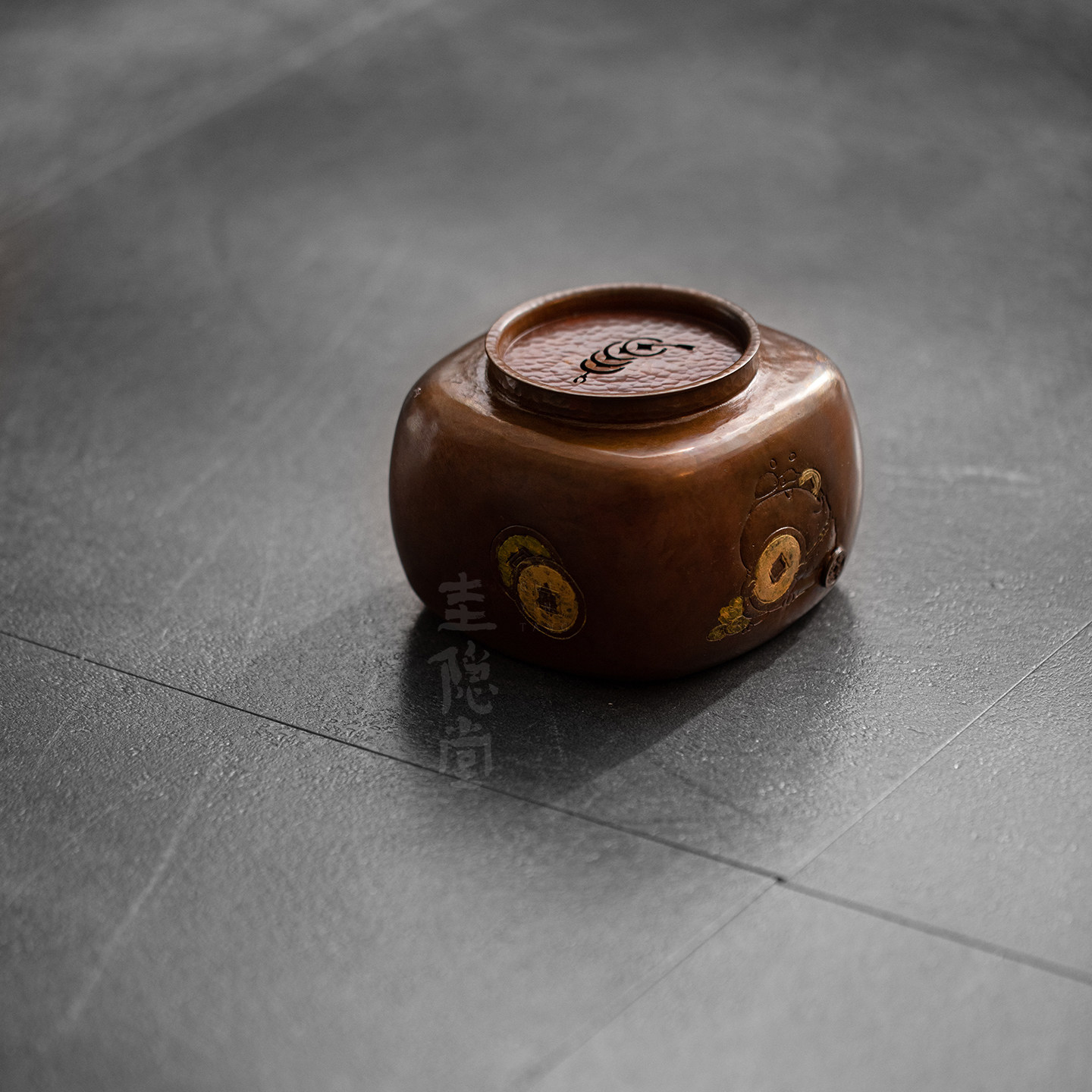 圭隐堂纯紫铜建水鎏金铜钱金蟾招财高档茶废水盂茶渣缸渣桶茶水洗,餐饮具,茶台废水/渣桶,淘宝优惠券,粉丝福利购,淘宝优惠卷