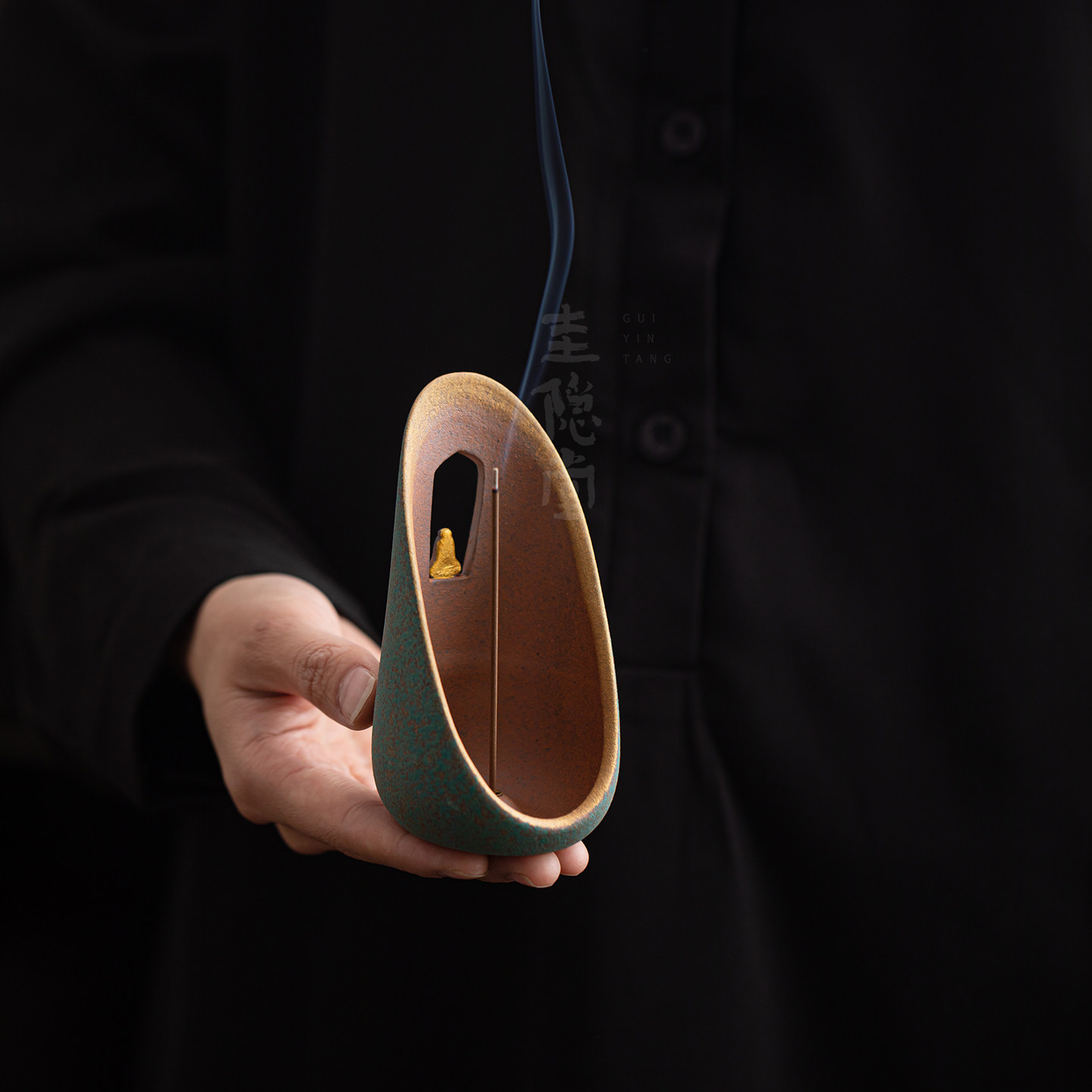 圭隐堂敦煌青金岩泥粗陶香炉禅意沉香檀香线香插底座香熏炉小摆件,餐饮具,茶道/香炉,淘宝优惠券,粉丝福利购,淘宝优惠卷