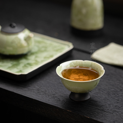 圭隐堂窑变结晶釉冰花陶瓷茶杯高档精致女士主人杯品茗杯喝茶单杯
