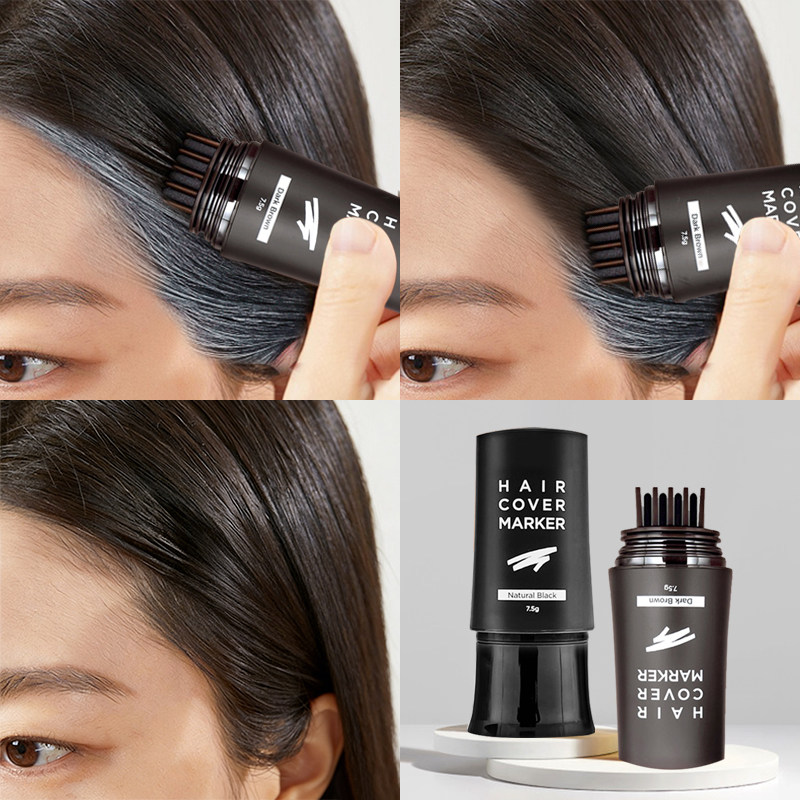 韩国美发棒遮白发植物纯一次性补染笔不掉色遮盖发根白发神器黑发