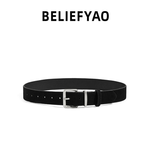 BELIEFYAO原创复古针扣毛绒腰带