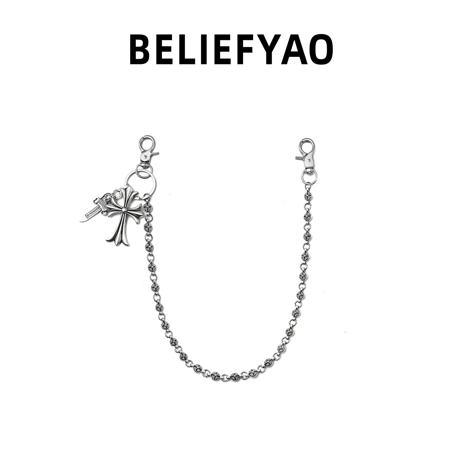 BELIEFYAO原创朋克风裤链高级感配饰小众cleanfit腰链牛仔裤挂饰