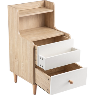 林氏家居简约床头柜小型床边柜窄柜子卧室置物收纳书架林氏木业