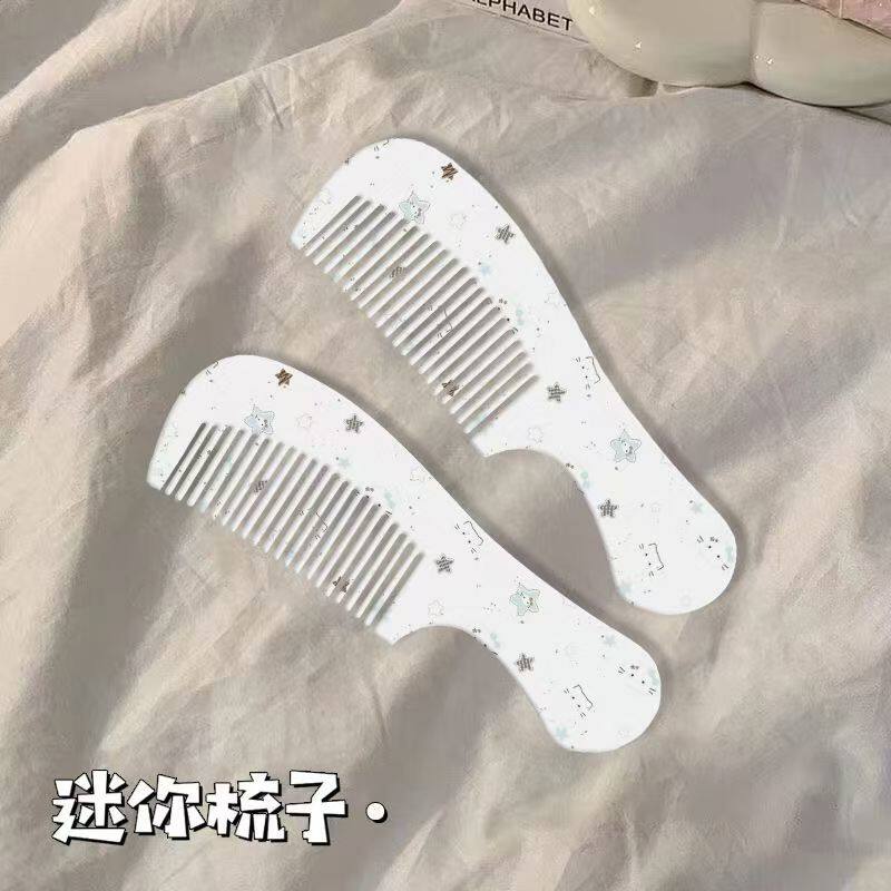 防静电迷你星星小猫咪塑料梳子