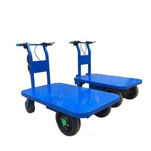 手扶式平板手推车 仓库拉货搬运物流小推车 高载重四轮运输工具车