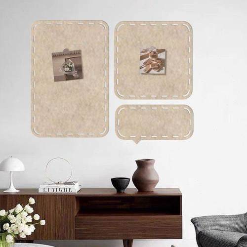 软木板板背景毛毡墙贴组合幼儿园展示留言板免墙贴自粘打孔照片墙