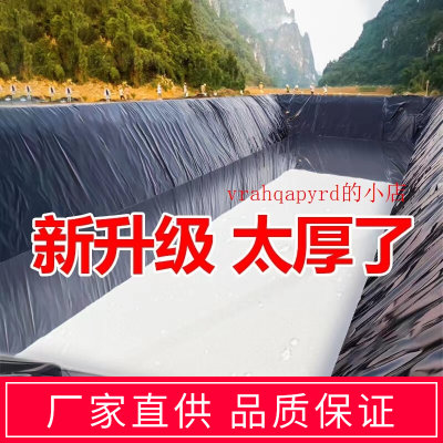 鱼塘防渗a膜土工膜蓄水池防漏鱼池护坡防水布养殖专用黑色塑料厂