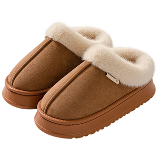 流氓兔棉拖鞋女士冬季2024新款居家室内加厚保暖家用静音毛绒拖男