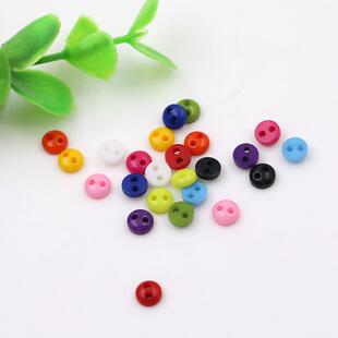 特价树脂纽扣扣子儿童糖果色迷你面包小扣子diy装饰扣5mm