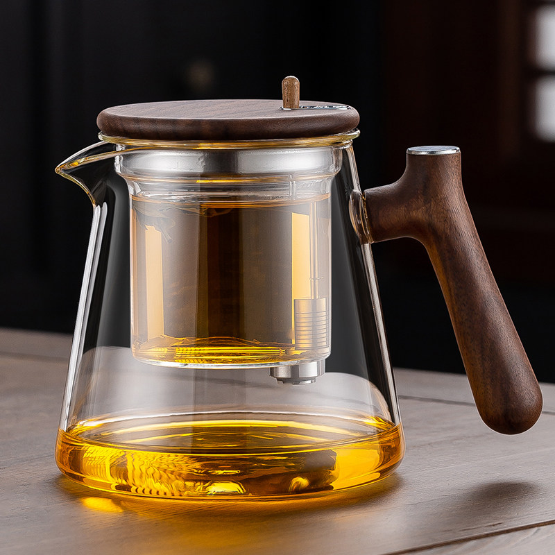 2024新款飘逸杯泡茶壶茶水分离耐热玻璃内胆沏茶杯家用红茶冲茶器