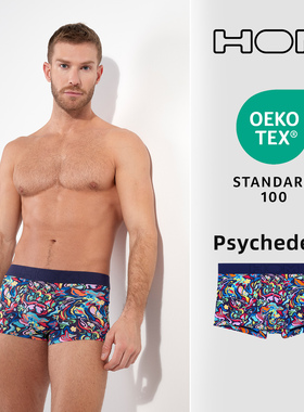 HOM新款时尚无痕男士平角内裤冰丝轻盈柔软速干提臀不卡裆平角裤