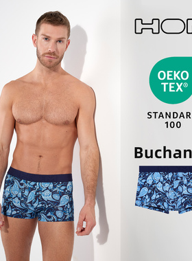 【新客户下拉抢尝新价】HOM男士平角内裤提臀不卡裆时尚印花内裤