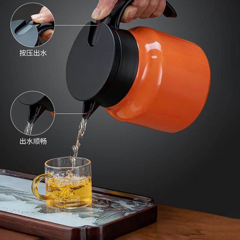 新款316不锈钢焖茶壶茶水分离带手柄大容量家用高颜值保温壶