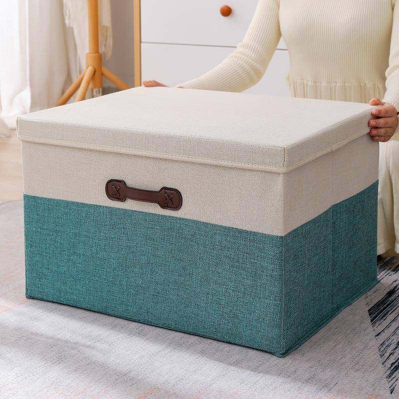 棉麻天地盖收纳箱大容量家用衣物玩具可折叠储物箱抽屉衣柜百纳箱,收纳整理,收纳箱,淘宝优惠券,粉丝福利购,淘宝优惠卷