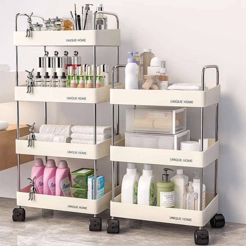 小推车置物架家用零食落地多层客厅美容收纳好物书架移动夹缝架子,收纳整理,书桌收纳置物架,淘宝优惠券,粉丝福利购,淘宝优惠卷