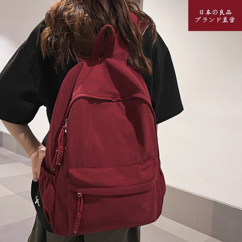 日本2026新款户外大容量百搭双肩包男女大学生初中生书包旅行背包
