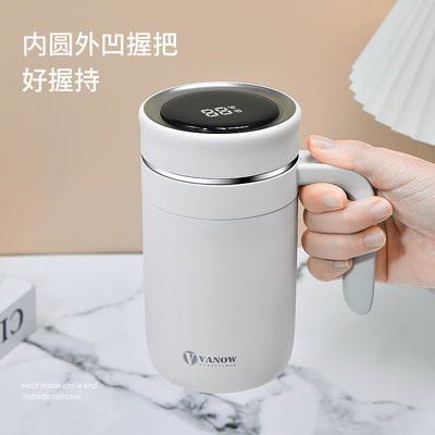 Vanow智能保温杯男士女高档316不锈钢办公室泡茶杯水杯子礼盒