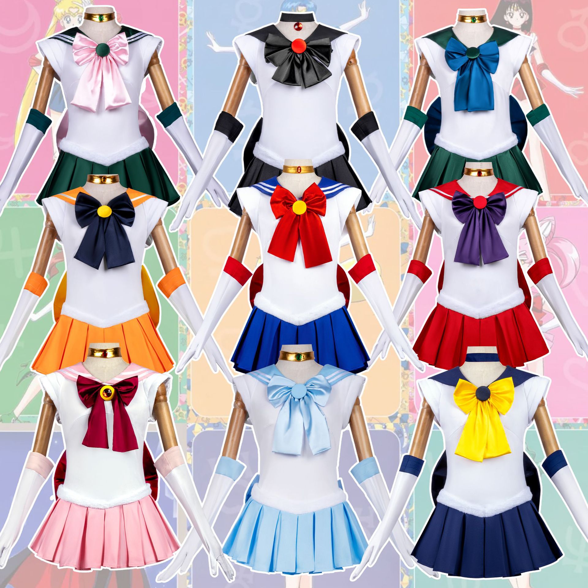 日本动漫服装美少女战士cos服月野小小兔cosplay 战斗服儿童女装