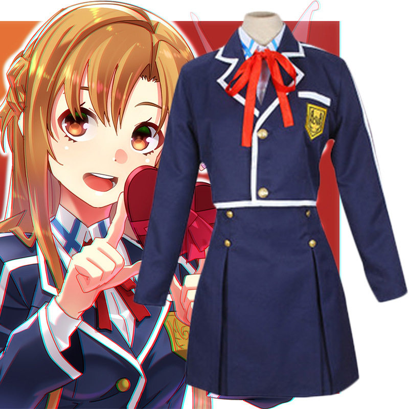 刀剑神域ALO终话结城明日奈亚丝娜cos服校园制服套装跨境现货
