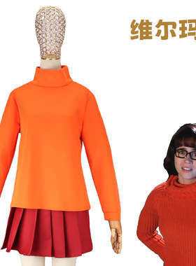 史酷比狗维尔玛cos服万圣节角色表演服Scooby-DooVelmacosplay