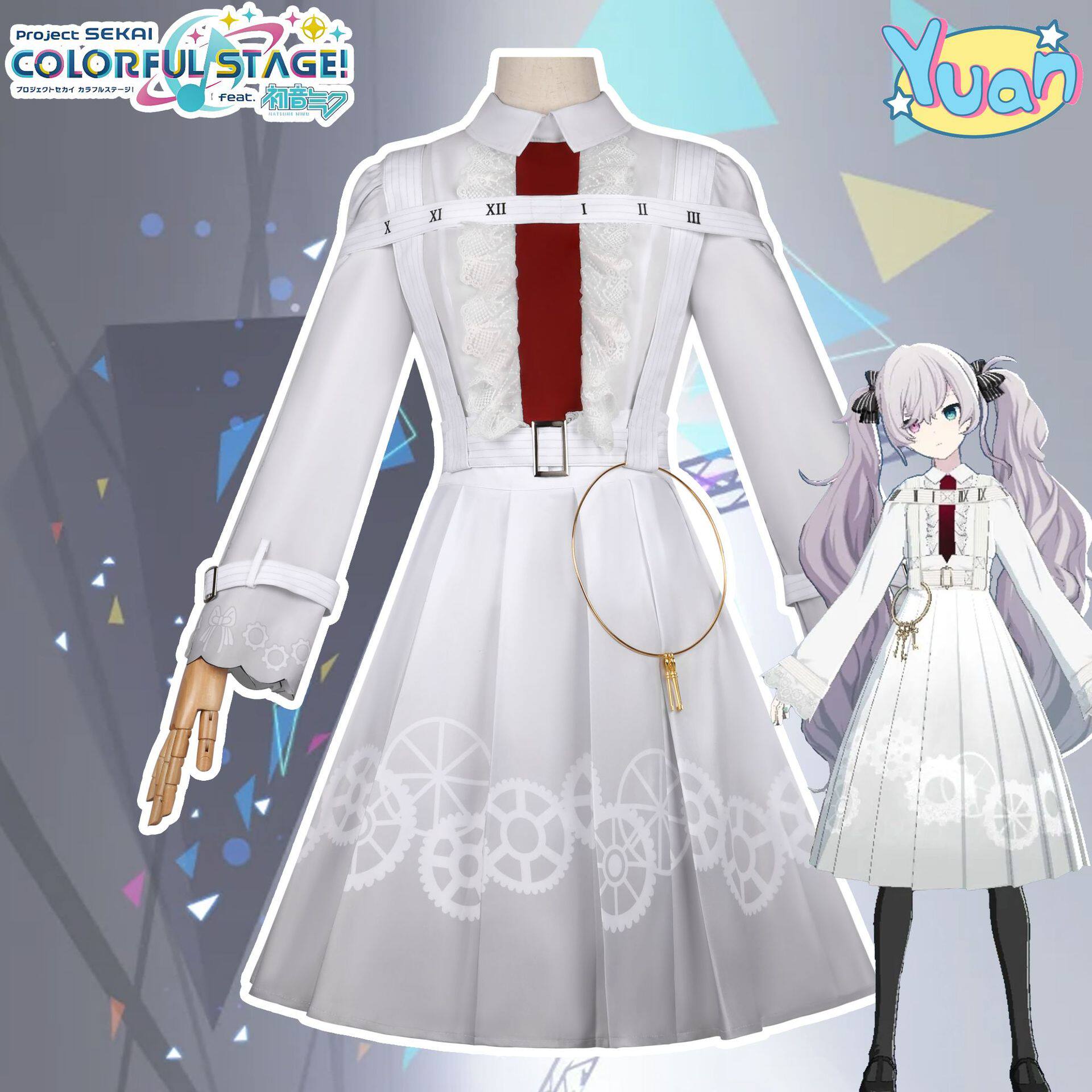 初音cos服25时白葱世界计划多彩舞台未来三周年动漫cosplay服装