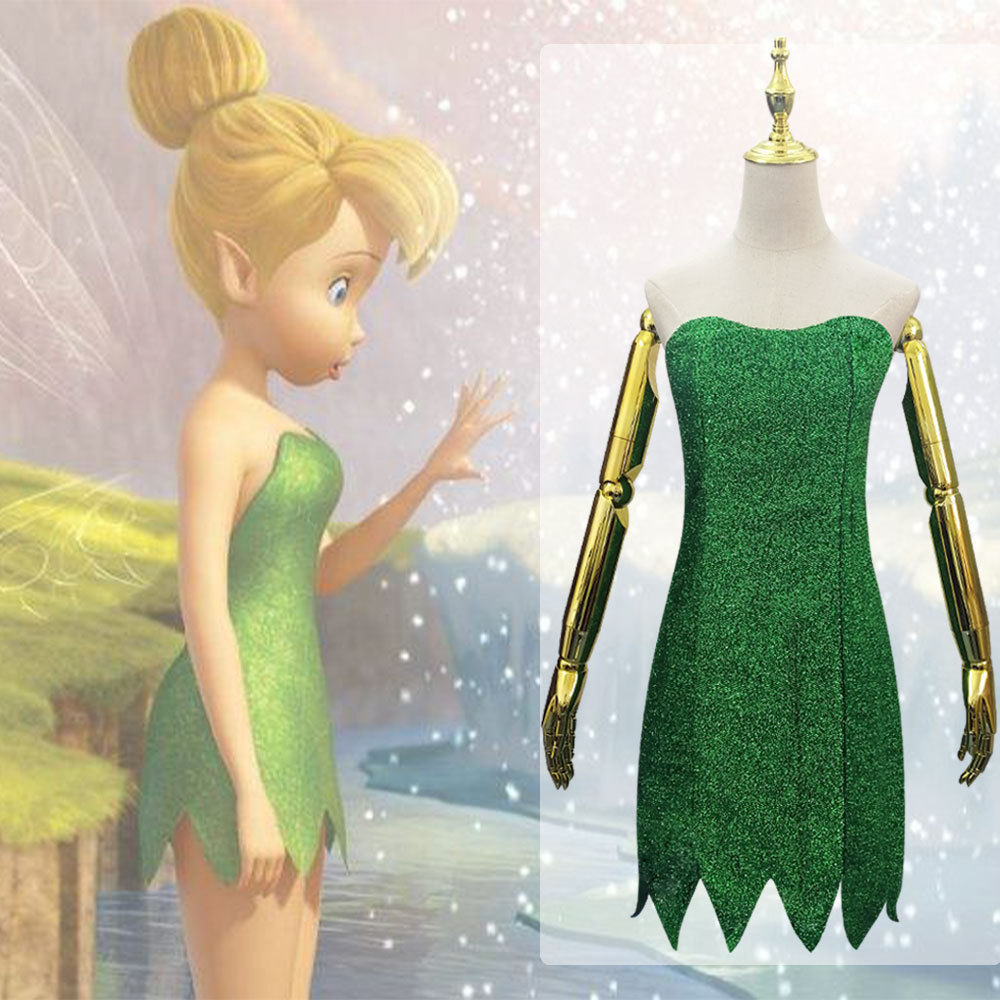 万圣节cos衣服精灵仙女角色扮演服装奇妙仙子小叮当绿色走秀