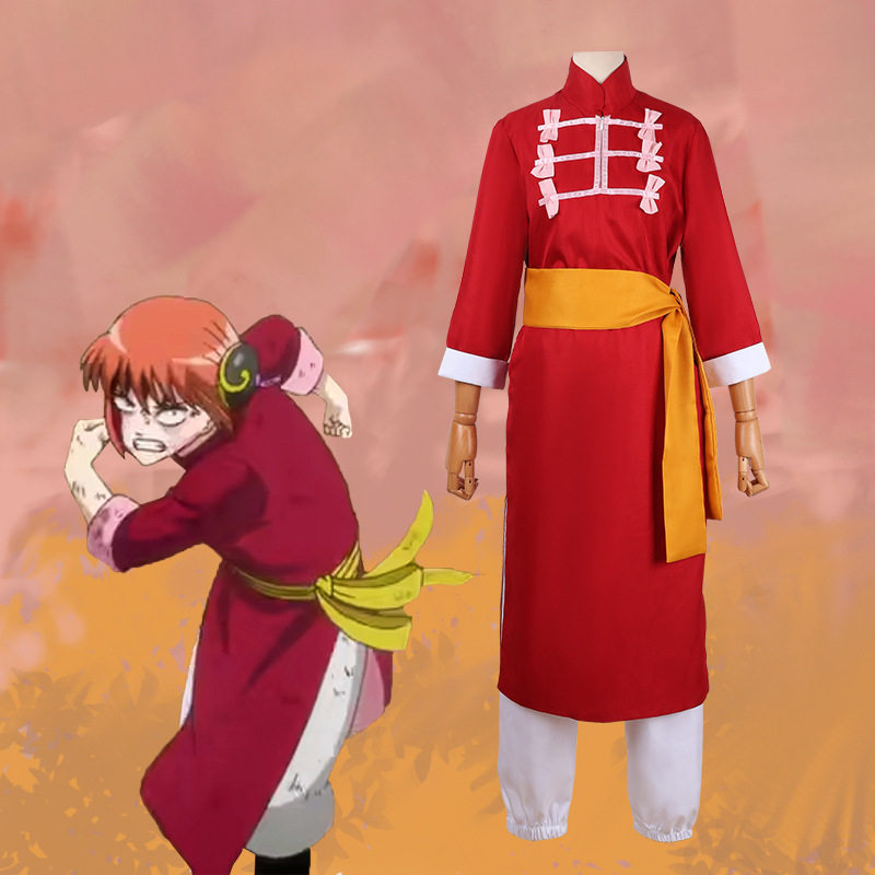 银魂神乐cos服唐装练功服万圣节角色扮演cosplay服装旗袍女