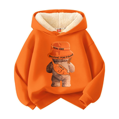 拉贝缇男童加绒加厚连帽卫衣