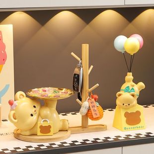 黄油小熊入户门钥匙收u纳玄关摆件客厅家居鞋 饰品乔迁礼 柜装
