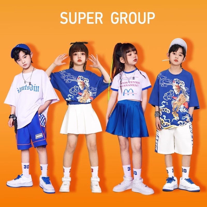 速发少儿表演服装孩啦啦队啦出服男小学生毕业照合动会演啦操运唱