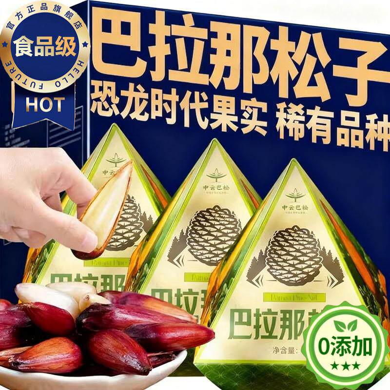 云南巴拉那松子2025新货拇指大颗粒原味坚果礼盒装送礼