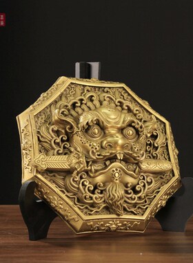 速发挂咬剑件狮铜八卦镜狮子牌兽头睚眦吞口兽瑞挂件门对门厕所