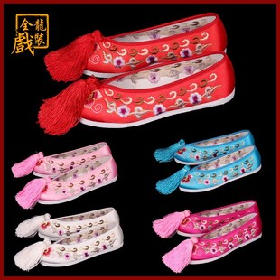 速发全龙戏装剧剧越京戏曲鞋花旦小姐绣花鞋古秀禾鞋新娘机制布底