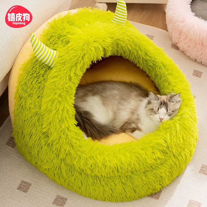 速发猫窝冬季保暖封闭式安全感窝季通用猫屋狗窝猫咪睡四帐篷冬天