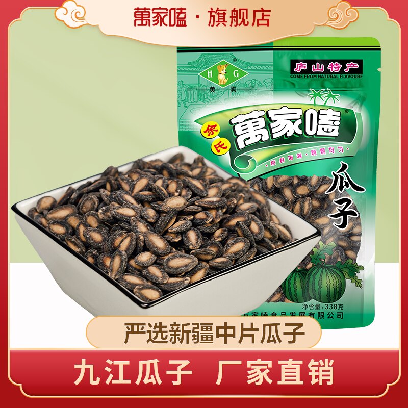 椒盐西瓜子338g江西特产九江盐瓜子咸味炒货零食中片黑瓜子