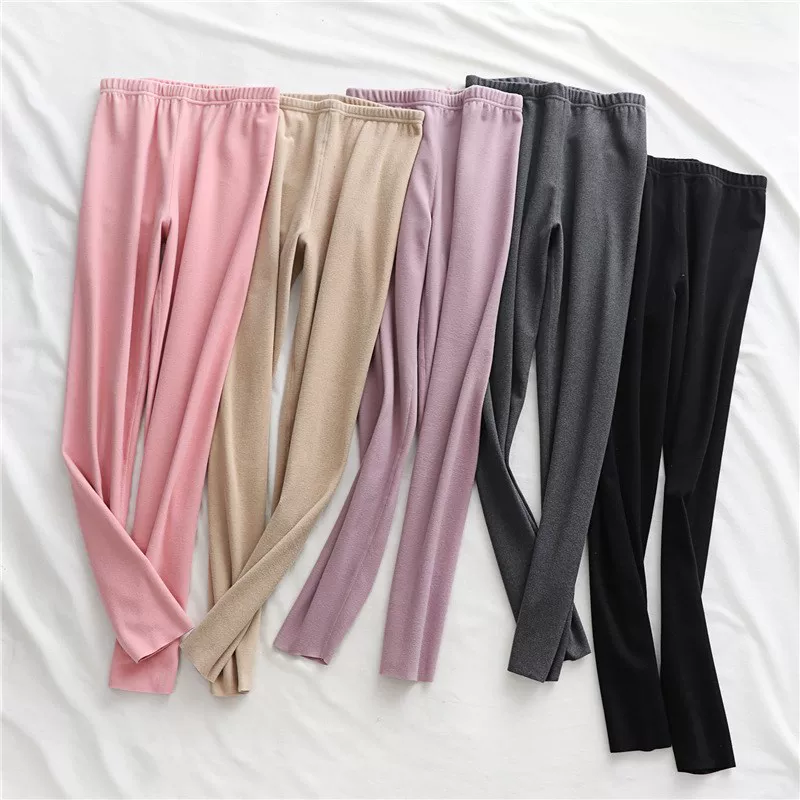 Бархатные тёплые демисезонные л leggings, брюки, (Физическое), высокая талия