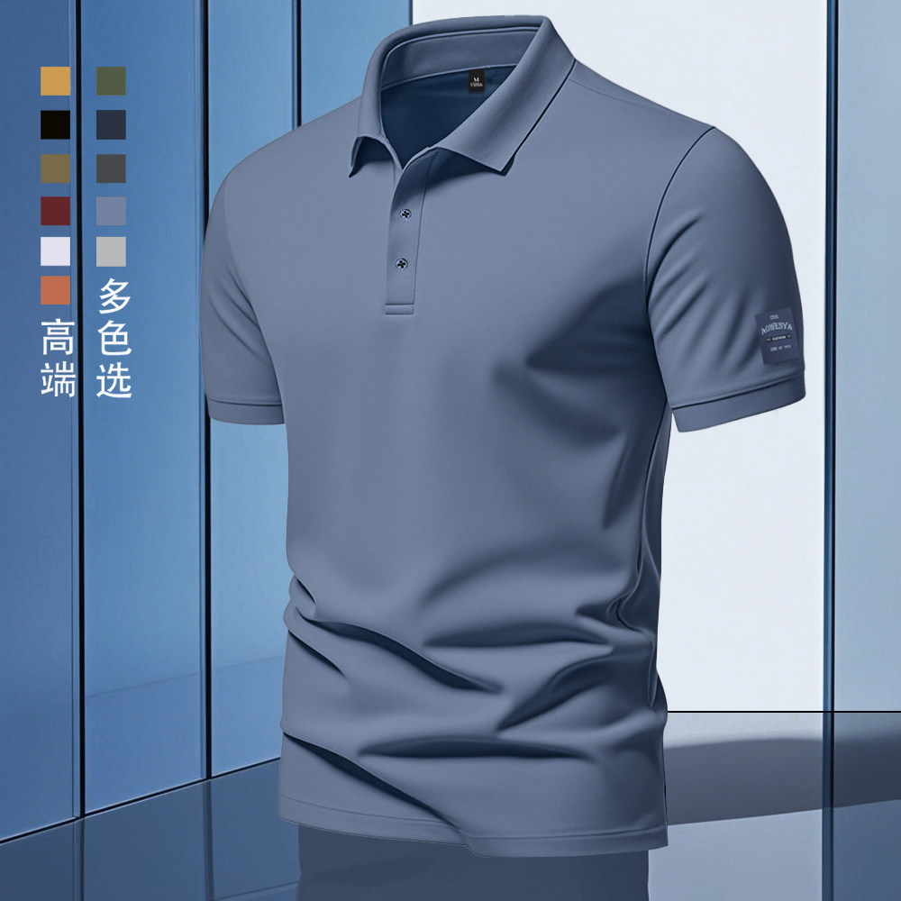 男士短袖Polo衫男夏季重磅棉翻领休闲t恤中青年新款高端半袖 上衣