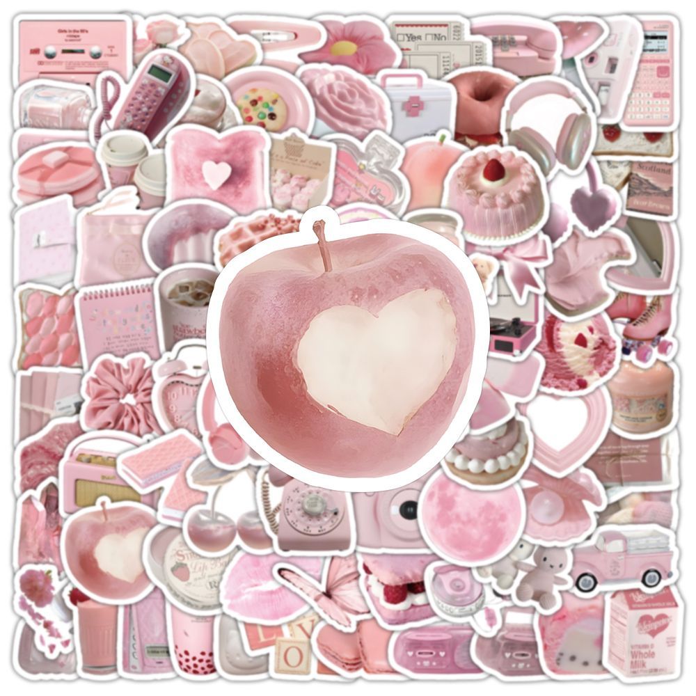 200张ins粉色韩系可爱贴纸