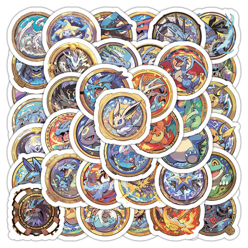 宝可梦系列徽章贴纸卡通可爱贴画
