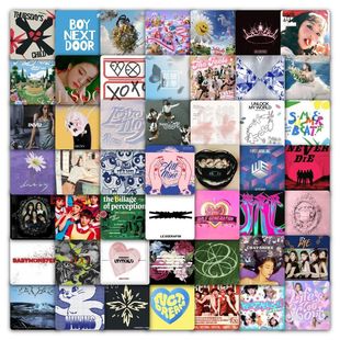 240张kpop专辑封面贴纸EXO装饰创意高颜值明星装饰手机防水贴画