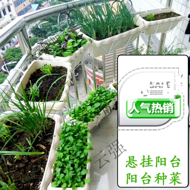 阳台菜盆长方形阳台种菜神器欧式悬挂栏杆阳台花盆架挂式塑料种植