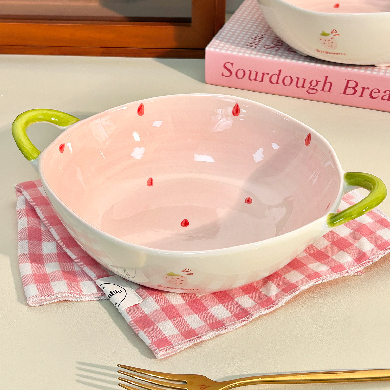 陶瓷双耳汤碗家用2025新款可爱菜盘高颜值釉下彩大号面碗个人专用,餐饮具,盘,淘宝优惠券,粉丝福利购,淘宝优惠卷