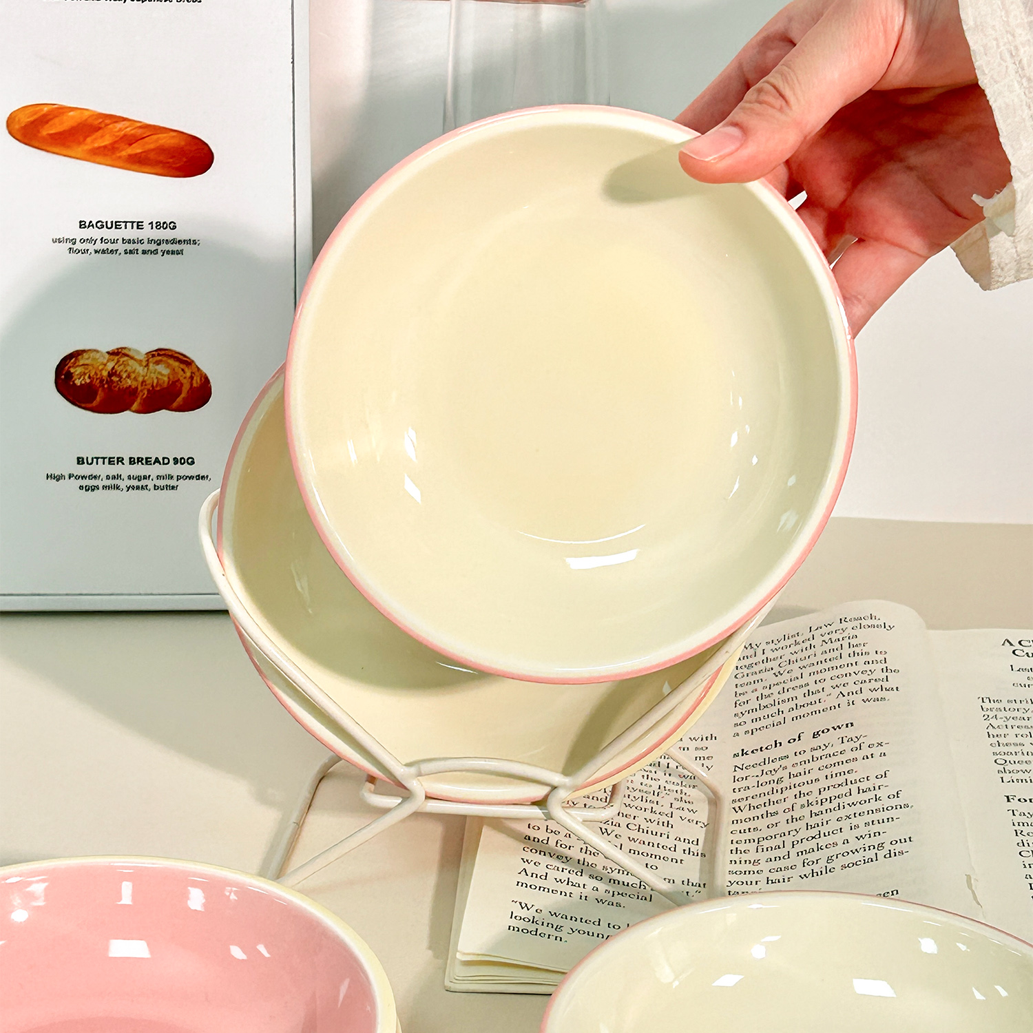 奶油风骨碟家用2025新款高颜值精致垃圾渣盘吐骨碟盘食品级小碟子