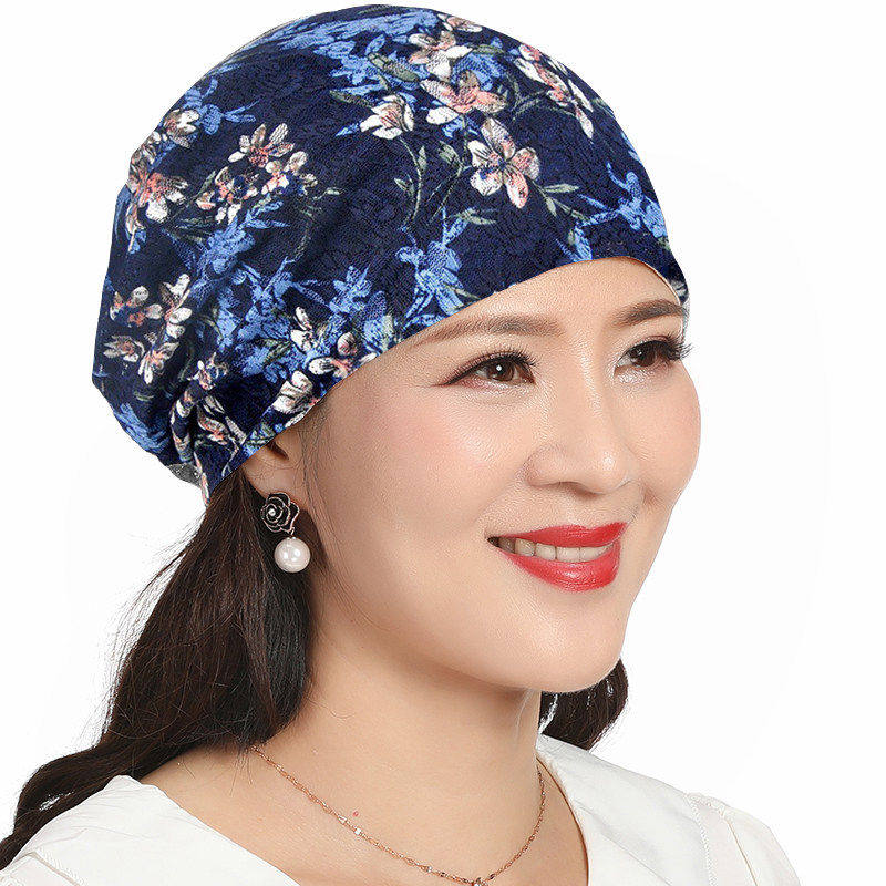 化疗帽子女薄款睡帽病人妈妈夏天透气化疗后女士光头帽春夏专用帽