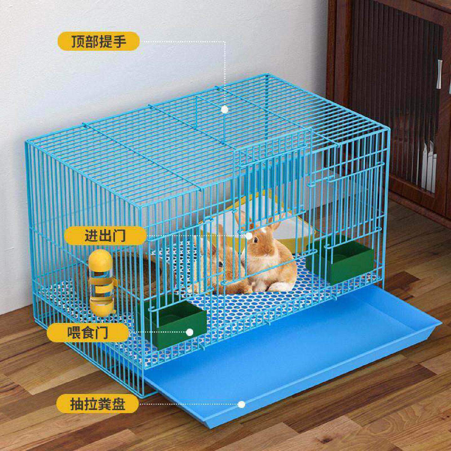 兔子笼子大号家用兔笼室内带厕所双层兔别墅加密小兔笼豚鼠笼清仓